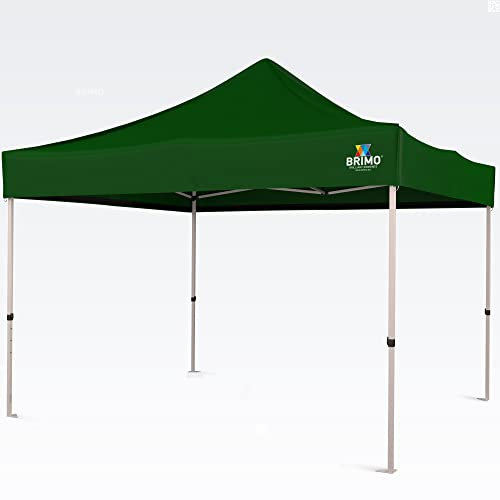 BRIMO Grillpavillon 100% Wasserdicht ohne Seitenteilen - 5 Jahre Garantie (3x3 m, Grün)