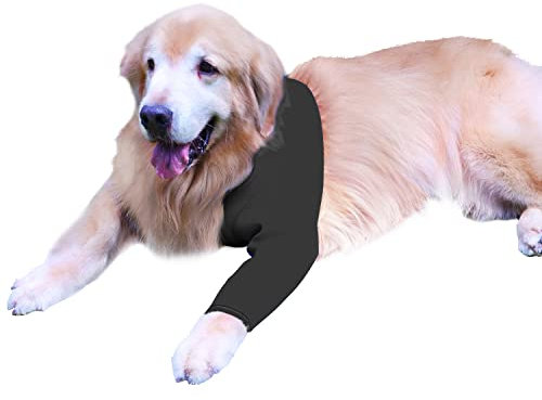 Hunde Erholungsanzug, Kegelhalsband Alternative, Abriebfeste Hunde Erholungshülle, Haustierwunden verhindern Lecken, Biss, Nässe und Infektion, waschbar und wasserdicht (Schwarz, XL)