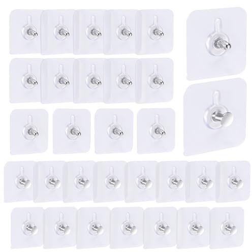 Farerkass 30 Pezzi Ganci Adesivi, Chiodi Adesivi Per Quadri Muro, Quadri Senza Chiodi Gancio Adesivo, Appendere Quadri Senza Trasparenti, Appendi Quadri Senza, Per Foto,Dipinti,Orologio
