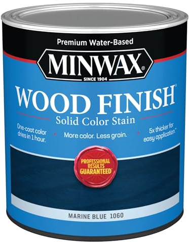 Minwax® Wood Finish® Water-Based Solid Color Stain, Marine Blue, 1 Quart