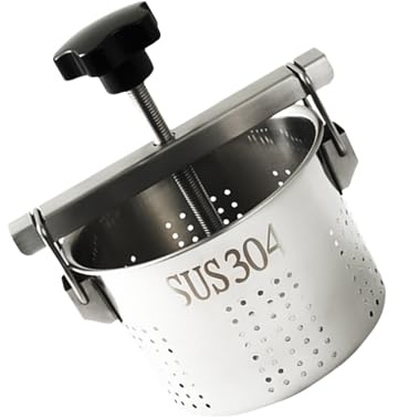 Prensa multiusos de acero inoxidable, dispositivo de drenaje para verduras, frutas, albóndigas, herramienta de cocina, acero inoxidable, exprimidor de agua vegetal