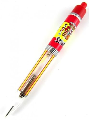 Genérico Bolígrafo Musical con Luz LED, Himno de España, Diseño de Bandera Española, Rojo y Amarillo