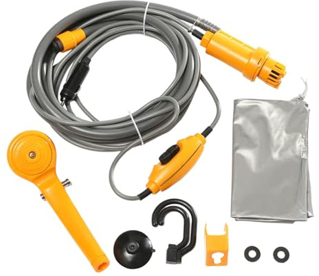 Portable Shower for Camping - 12V Electric Outdoor Camp Shower Pump | Outdoor Camping Showers, Accessories for RV Road Travel Garden Watering