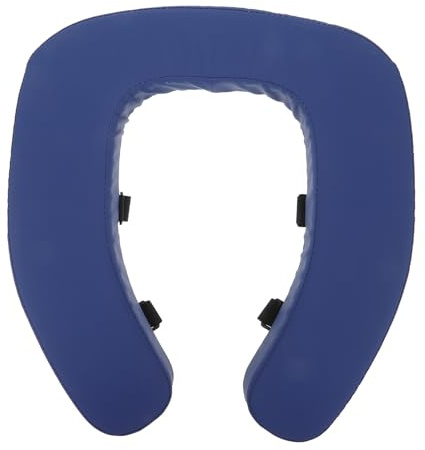 TOYZFRIENDY Cojín Elevador Acolchado para Asiento de Inodoro Azul, Funda Antideslizante con Esponja de Alta Densidad, Asiento Elevado para Adultos y Personas Mayores