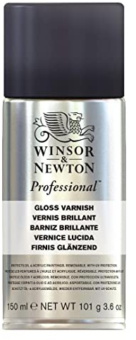 Winsor & Newton WN ADDITIF Huile Artists 150ML Vernis Brillant Spray V1