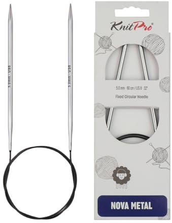 KnitPro - Knitpro Nova Metal (40 cm, 5.00 mm) Agujas de Tejido Circular - 1 Pieza