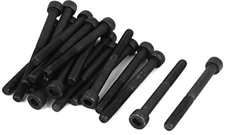uxcell M5 x 50mm 12.9 Alloy Steel Hex Socket Head Cap Screw Bolt Black 20pcs