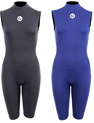 Two Bare Feet Women’s Thunderclap 2.5mm Sleeveless Shorty Wetsuit – Ladies Summer Neoprene Wetsuit for Swimming, Surfing, Paddleboarding, Open Water & Watersports