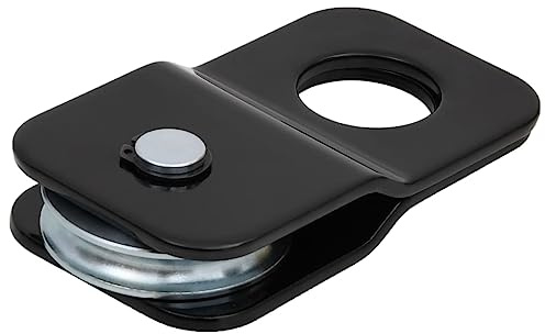 vidaXL Snatch Block Steel 4 Tons - Heavy Duty Off Road Recovery Pulley for Winches and Cable Traction, Black Powder-Coated Steel