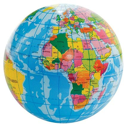 12Pcs 6cm Squeeze Earth Balls World Globe Map Stress Balls Lightweight Foam Stress Relief Educational Toys Hand Exercise Fidget Party Bag Fillers