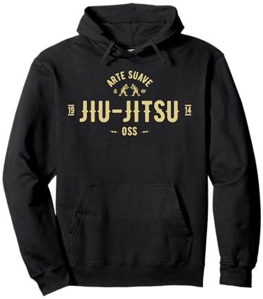 Maglietta Brazilian Jiu Jitsu Maglietta Arte Suave Oss BJJ Felpa con Cappuccio
