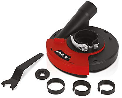 STREND PRO Absaughaube für Winkelschleifer 125mm / 115mm | Universal Fit | Flex Absaugung für Diamantscheibe | Winkelschleifer Zubehör und Aufsatz