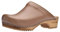 Sanita Lars offener Clog | Original handgemacht | Leder Holzclog für Herren | Nachhaltige Sohle | Cognacbraun | 48 EU