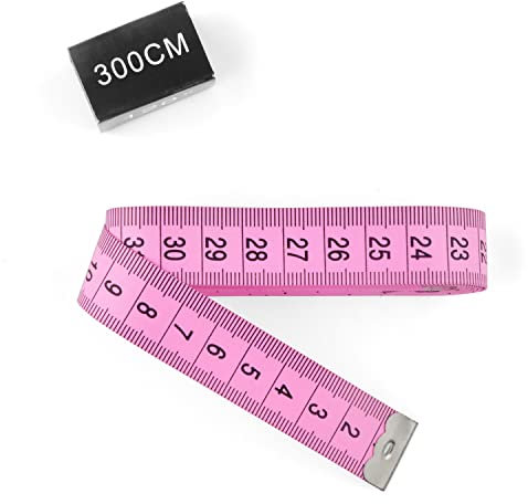 WINTAPE SchneidermaßBand for Sewing Weiches Doppelmaßband 300 cm / 120 Zoll Maßband mit Knopf, Körper- und Umfangsmaßband für Schneider, Handwerker und Haushalte