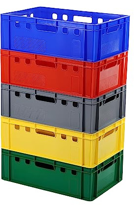 Logiplast 5 Stück E2 Kisten 600x400x200 Fleischkiste Lagerkiste Metzgerkiste in verschiedenen Farben