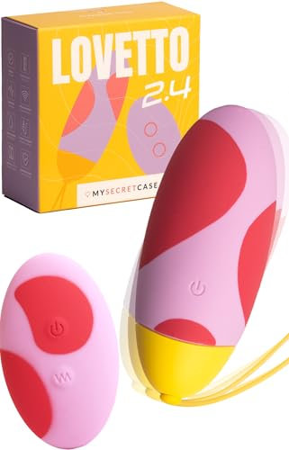 MySecretCase Ei Sexspielzeug für die Paare - Vibration Frauen, Liebeskugeln Vibrator Beckenbodentrainer Frau, Sextoys Vibratoren, Erotisches Solo Sextoy, Mini Stimulator mit Fernbedienung (Gefleckt)