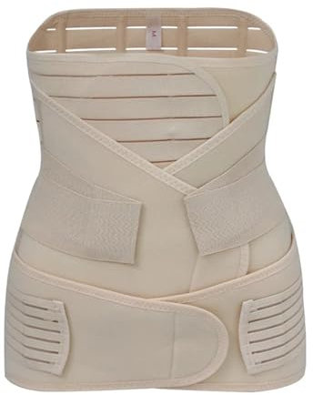 YXINAER Postpartale Korsett Bauch Band Gürtel Schwangerschaft Unterstützung Body Shaper Bandage Schwangere Frauen Zubehör Bauchgurt nach Geburt(Beige,XXL)