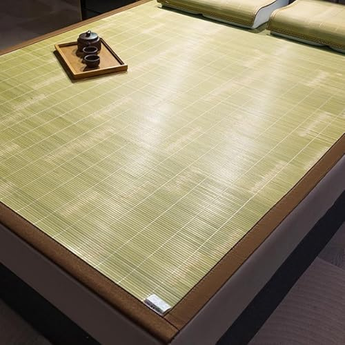 YQMHEZ Esterilla de Bambú Para Verano Doble Cara, Colchoneta para Bamboo Colchón, Esterillas Enfriamiento Rápido para El Hogar, Esterilla de Bambú Tejida para Dormitorios Escolares en Casa(180x200cm/7
