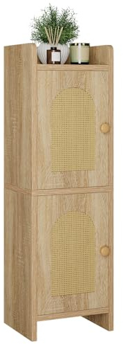 IBUYKE Small Bathroom Storage Cabinet Narrow Toilet Paper Holder UWBS001N