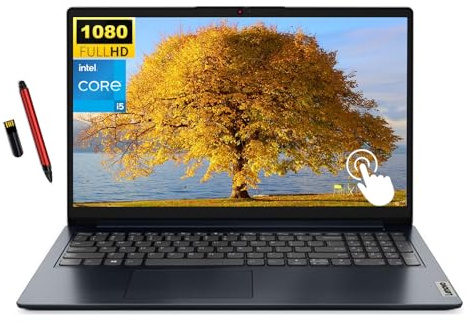 Lenovo Ideapad, 15.6 FHD Touchscreen Laptop, 13th Gen Intel Core i5-1335U 10-core Processor, 12GB RAM, 512GB SSD, Intel Iris Xe Graphics, Wi-Fi 6, Windows 11 Home, Abyss Blue, EAT 16GB USB Pen