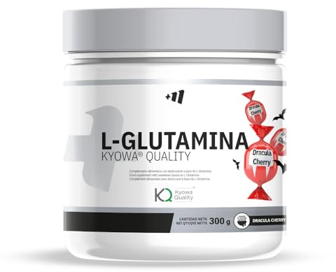 MASmusculo - Glutamina Kyowa en Polvo - 300 g - Aminoácidos - Ayuda al Desarrollo Muscular - Mejor Rendimiento Deportivo - Bote para 2 Meses - Sabor Drácula Cherry