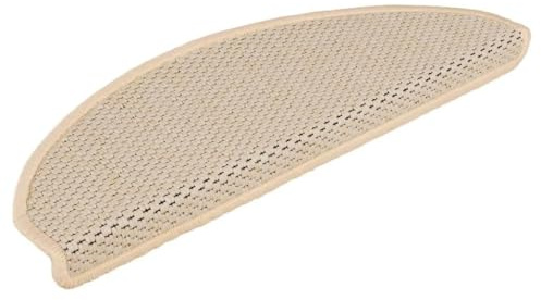 LoogCape Stegmattor, självhäftande sisalutseende, 30 stycken 65 x 21 x 4 cm, berberber-beige, halkfritt trappskydd med skydd och stegdämpning för inomhus