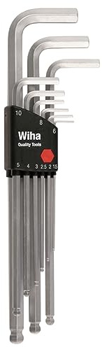Wiha 66994 9-Piece Metric Ball End Long Hex L-Key Set