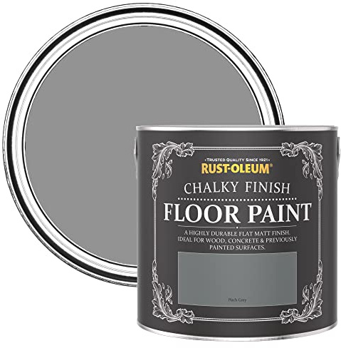 Rust-Oleum Peinture Grise Résistante aux rayures pour Sols, Finition Mate - Gris Urbain 2.5L