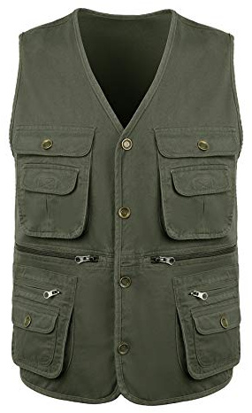 Btmpmcs Herr Fritidsdjur Fiske Lätt Andningsbar Väst Utomhus Människor Inga människor Plats Utomhus Flera fickor Gilet Safari Vandring Resa Överdelar Ärmlös jacka bomull