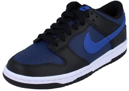 Nike Boys' Dunk Low SE Sneakers, Midnight Navy | Game Royal | Black/3.5y, 6.5 Big Kid