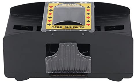 Decks Mélangeur de Cartes Automatique, Cartes à Jouer Poker Shuffling Machine Batteur électrique à Piles pour Texas Hold'em, Poker, Jeux de Cartes à Domicile, Blackjack, Home Party Club Game