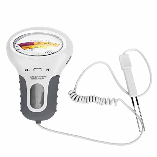RiToEasysports Probador de Calidad del Agua, Medidor de PH Digital, Medidor de Cloro, Detector de Agua sin Batería para Piscina Interior y Exterior Digital Pool Tester