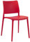 PAPATYA Joy-S 1er-Set Designer- Kunststoffstuhl, 200 kg belastbar, Leichter stapelbar Gartenstuhl, wetterfester Balkonstuhl, Terrassenstuhl, Hotelstühle, Restaurantstühle, Stapelstuhl (Rot)