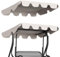 Izrielar Universal Sonnendach für Hollywoodschaukel, Sonnendach für Hollywoodschaukel Dach-Plane für Ersatzdach Gartenschaukel ca 210 x 145 cm 3-Sitzer| Beige