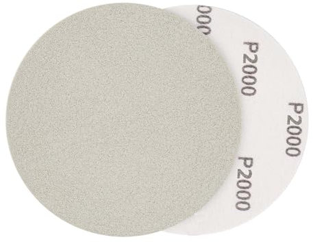 Discos abrasivos de 150 mm, 15 unidades de espuma, P2000 discos de espuma con ganchos y hebillas, discos de lijado fino de carburo de silicio para lijadora orbital aleatoria