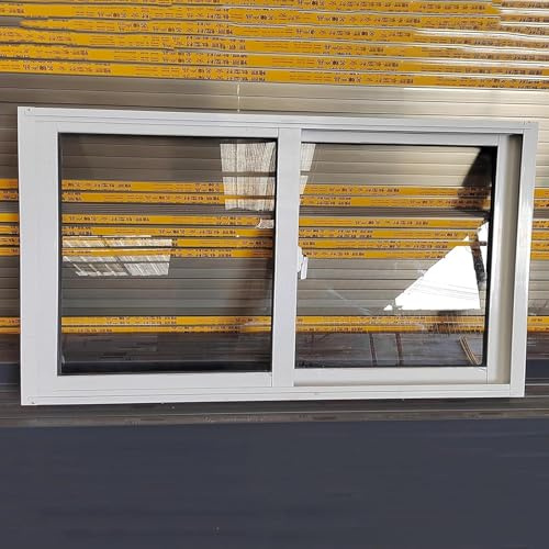 Ventanas de Granero Blancas de 51 x 33 cm con Vidrio y mosquitera, Ventanas de Repuesto para sótanos, Ventanas pequeñas con Cerradura para baños, garajes y áticos, Ventanas corredi