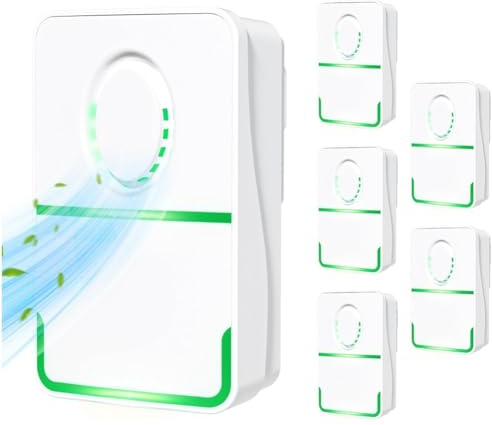 Harewtwy Purificatore d'Aria Ionizzatore Negativo da Inserire per Casa Mini Filtrante Fili con Luce Verde Spina EU