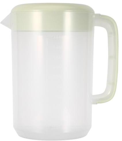 Uonlytech Pichet d'eau froide en plastique : carafe à eau de 5 L, pichet à thé glacé, distributeur de jus pour réfrigérateur, pour le lait, le café et les boissons de fête.