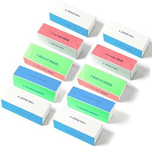 Kit de herramientas de manicura profesional, 10 Uds., bloque pulidor de uñas de 4 vías, limas de lijado para pulir uñas, suministros de arte para salón profesional o uso doméstico