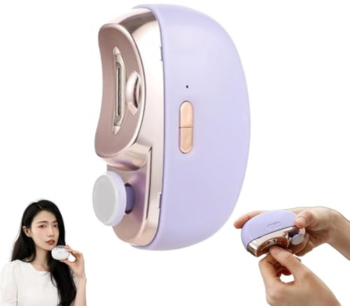3 in 1 Electric Nail Clipper, Rechargeable Automatic Nail Trimmer with Polisher & Dust Collector, USB Charging, for Toenails & Fingernails, 2 Speeds (Purple)