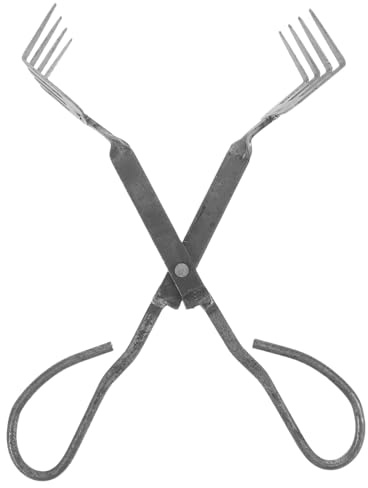 DECOMELODY Pinzas de Cangrejo de Mango Clip de Metal Negro para Mariscos Herramienta Multifuncional para Cocina y Fiestas al Aire Tenazas para Langosta y Control de Pescado