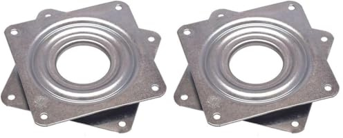 cyclingcolors Plateau Rotatif TV tournette à Bille carré à roulement à Billes 80 x 80mm Plaque Pivotant Meuble HiFi Présentoir Tournant Support Ecran Ordinateur (Lot de 2)