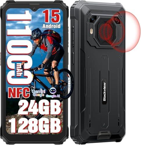 Blackview BV6200 Plus Rugged Smartphone 2026, Batteria 11000mAh Telefono Indistruttibile 24GB+128GB/2TB TF, 6.56 HD+, 98dB Altoparlante, Fotocamera AI 16MP, IP69K/NFC/GPS/2 Anni Garanzia