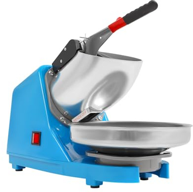 Elektrisk iskrossare 380W, iskvarn, smoothie-maskin, 65kg per timme, blå, kommersiell iskrossare, 2200 varv/min, rostfritt stål, iskrossare för restauranger, barer, fester
