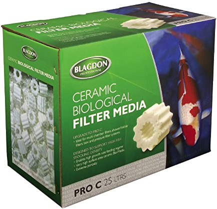 Blagdon Professional Ceramic Bio-Media for All Pond Multi Chamber Filters, Box Filters, Pressure Filters, 25L, White