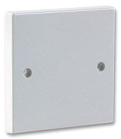 kenable 1 Gang Blanking Plate for Single Gang Back Box White Finish + Screws
