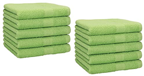 Betz 10er Premium Gästehandtücher-Set - Gesichtstücher-Set - Handtücher-Set - Händehandtücher - 30 x 50cm - apfelgrün