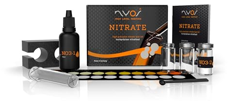 NYOS® Nitrate Reefer Testkit - Präziser Meerwassertest, Laborniveau, 40 Tests, hochwertige Glasprobenbehälter