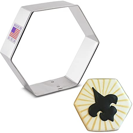Ann Clark Hexagon Cookie Cutter 3-1/2 Made in USA
