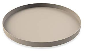 Cooee Design Tablett Circle aus Edelstahl in der Farbe Sand, Maße: 30cm x 30cm x 2cm, HI-012-SA